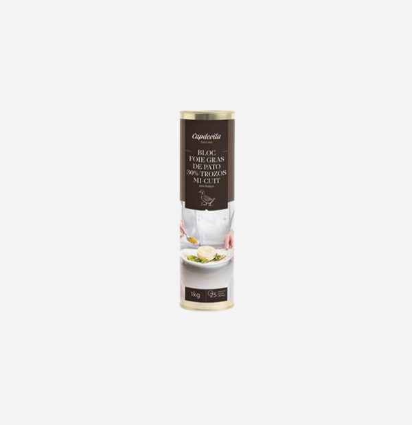 BLOC Foie Gras PATO MI-CUIT 1KG Capdevila