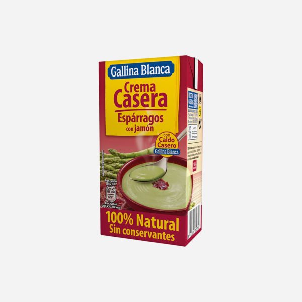 CREMA ESPARR-JAMÓN 8X0,5L G. BLANCA