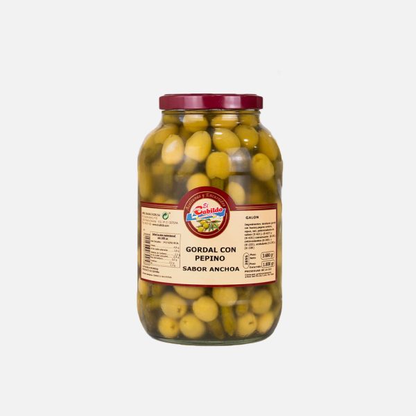ACEITUNAS GORDAL PEPINO TARRINA SARASA